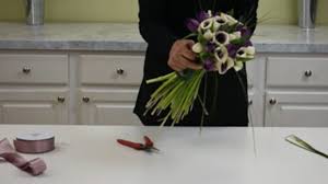 Cascading purple orchid and calla lily bouquet. How To Make A Tulip Calla Lily Bouquet Youtube