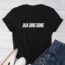 พาหมาไปก นหม ทำน ำแข งใสให เออเรอร ก น ding dong dad. Jaja Ding Dong T Shirt Black Unisex T Shirt Fire Saga Etsy Black Shirt Cool T Shirts Shirts