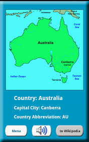 What is the main capital city of australia. Amazon Com Australia And South Pacific Countries And Capital Cities Appstore For Android
