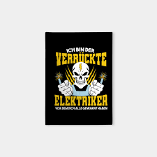 Skelett Elektriker Lustige Spruche Verruckt Elektriker Lustig Zeszyty Teepublic Pl