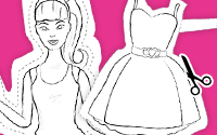 I made free printable barbie clothes patterns for the top and the skirt. Printable Fashion Sketch Paper Doll