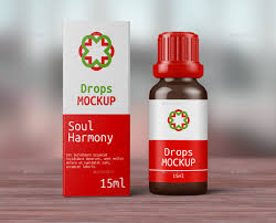 Herbal Drops Bottle Box Mockup Bottle Box Box Mockup Bottle Mockup