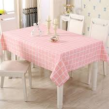Pink Plaid Cotton Table Cloth Rectangle Tischdecke Table Cover Waterproof Round Tablecloth Cartoon Table Cloth For Dining Table Cloth Table Covers Table Cloth