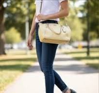 (2) Women's Size 9M COACH Noell’s Canvas Leather Signature Print  Sneakers/Purse Crossbody style. The Coach purse is missing Zipper grip. ALL  SOLD AS I