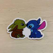 Amazon Com Baby Yoda Sticker Mandalorian Inspired Sticker Baby Yoda Baby Yoda Decal Lilo And Stitch Sticker Lilo And Stitch Handmade Products