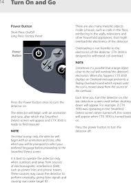 The garrett ace series of metal detectors are probably the most popular turn on and go. 1010 Metal Detector For Recreational Use User Manual Minelab Electronics Pty