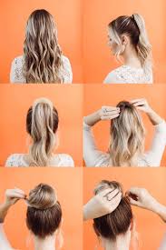 Wrap the ends of your hair around the sock donut, so that they form a loop and the ends are placed in the center hole of the sock. How To Style A Donut Bun A Beautiful Mess