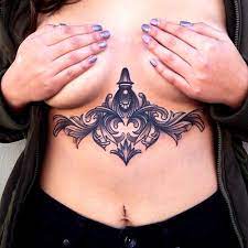 Lower Sternum Filigree Tattoo Design Tattoos Ink Tattoo Sternum Tattoo