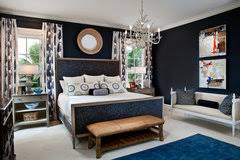 Use a navy blue wall to smooth out rough edges and liven up a dull room. Navy Walls