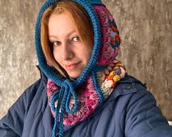 Crochet Balaclava, Granny Square Balaclava,handmade Colorful Balaclava,  Granny Square Hat, Winter Hat, Christmas Gift, Christmas Balaclava