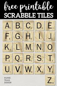 Free Printable Scrabble Letter Tiles Sign Scrabble Tile