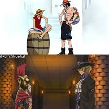 Luffy Finds His Brothers Again Luffy Ace Sabo Dadan Garp Dragon Koala Marco Asl Brothers Episodeofsa Ace And Luffy One Piece Anime One Piece Manga