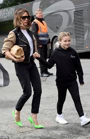 Victoria Harper And Cruz Beckham Watch David Join Man U Legends Victoria Beckham Style Celebrity Kids Fashion Harper Beckham