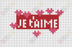 Je T Aime Pixel Art Pixel Art Pixel Art Design Lego Art