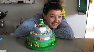 Peach made a giant cake but needs to light the candles. Making Super Mario Yoshi Birthday Cake 6 Steps With Pictures Instructables