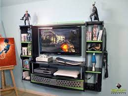 This List Of The Most Advanced Smart And Innovative Video Game Room Ideas Will Guide You To Find A Desi Bedroom Entertainment Center Gamer Room Gamer Bedroom