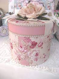 Millinery Storage Box Could Cover Toilet Tissue Vintage Hat Boxes Shabby Chic Crafts Hat Boxes