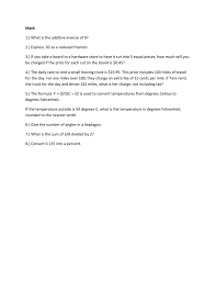 50celsius to fahrenheit is the conversion of temperature from one unit celsius to one. Math 1 What Is The Additive Inverse Of 9