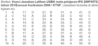Kumpulan berkas latihan soal ksm tingkat propinsi untuk mts. Soal Ips Smp Kunci Jawaban Untuk Latihan Usbn Ulangan Harian Ukk Ktsp K13 Tahun 2018 Info Pendidikan Terbaru