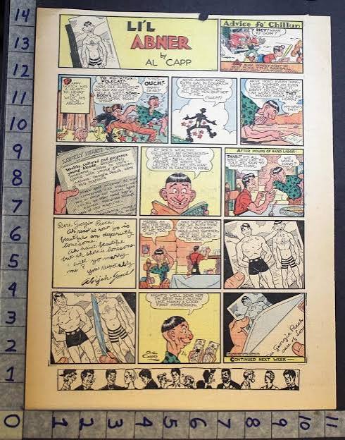 1938 AL CAPP LI'L ABNER CARTOON HILLBILLY DOGPATCH ADVICE CHILDREN COMIC  33708