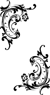 Black And White Floral Pattern Png Clipart Baroque Pattern Clip Art Borders Baroque Pattern Clip Art