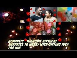 Midnight Birthday Surprise For Husband At Home 26 Romantic Birthday Celebration Ideas For Husband Amazing Concept In 2020 Romantic Birthday Birthday Surprise For Husband Happy Birthday Husband