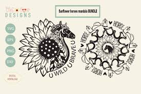 Download Horse Mandala With Sunflower Bundles Svg Files 694957 Svgs Design Bundles