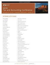 Attendee list by name