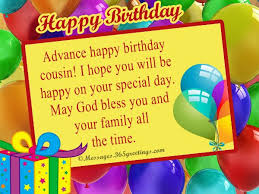 Advance Birthday Gift Thank You Message Advance Birthday Wishes Messages And Greetings 365greetings Com Advance Birthday Wishes Happy Birthday Cousin Birthday Wishes For Friend