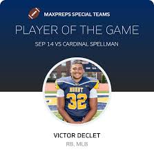 Victor Declet's Mt. St. Michael Academy Career Home