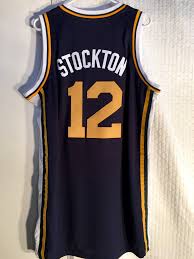 Details About Adidas Swingman Nba Jersey Utah Jazz John Stockton Navy Sz 2x