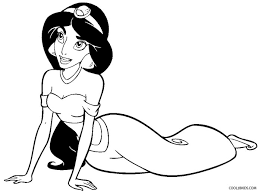 Disney princess jasmine and aladdin coloring pages. Printable Jasmine Coloring Pages For Kids