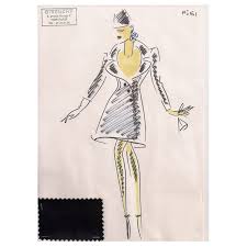 Givenchy Croquis Of A Cocktail Dress 1stdibs Com Croquis Sketches Vintage