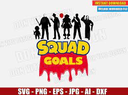Halloween Squadgoals Horror Toy Story Logo Svg Dxf Png Cut Files