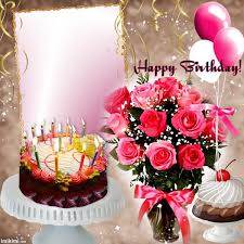 Birthday Cake With Photo Frame Free Download Happy Birthday Happy Birthday Pictures Happy Birthday Cake Images Happy Birthday Wishes Cake