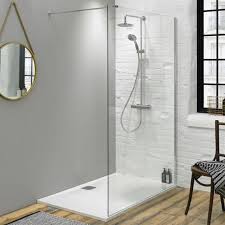 Fino 1100mm Walk In Shower Screen With 25mm Shower Tray Bathroom Shower Panels Walk In Shower Screens Bathroom Shower Enclosures