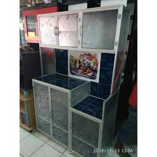 Lemari rak piring super tebal kaca riben 3 pintu tulang kotak: Rak Piring Alumunium 3 Pintu Magicom Promo Harga Shopee Indonesia