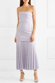 Lilac Strapless Pleated Crepe Maxi Dress Dion Lee Dresses Maxi Dress Strapless Dress Formal