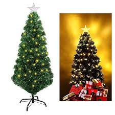 Unomor Christmas Tree With Multi Color Lights And Tree Star Evergreen Pine Tree 5ft Chri Led Christmas Tree Lights 4ft Christmas Tree Lighted Star Tree Topper