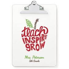 Download Personalized Teach Inspire Grow Clipboard Walmart Com Teacher Appreciation Gifts Diy Diy Teacher Gifts Personalized Teacher Gifts