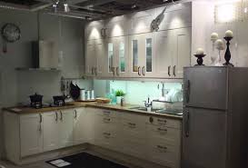 white colour l shape kitchen design