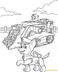 Keep your kids busy doing something fun and creative by printing out free coloring pages. Rubble On His Construction Truck And Chase Coloring Pages Cartoons Coloring Pages Coloring Pages For Kids And Adults