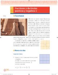 El contenido de los libros es propiedad del titular de derechos de autor correspondiente. 27 Fracciones Y Decimales Positivos Y Negativos 2 Ayuda Para Tu Tarea De Matematicas Sep Secundaria Primero Respuestas Y Explicaciones