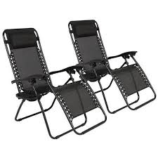 Best Choice Products Set Of 2 Adjustable Zero Gravity Lounge Chair Recliners For Patio Pool W Cup Holders Black Walmart Com Outdoor Chairs Outdoor Patio Chairs Folding Lounge Chair