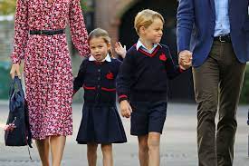 Princess charlotte of cambridge and prince george of cambridge during the trooping the colour, this year marking the queen's 90th birthday at the mall on june 11, 2016 in london, england. George And Charlotte Are Sending Chatty Videos To Keep In Touch With The Queen Vanity Fair