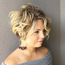In the left side of the photo, her hair is bleached blonde and damaged and in the right, her curls are. 23 Short Curly Blonde Hair