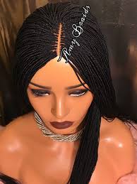 Amy Braids Braided Wig Micro Box Braids in 30 Inches for Black Women,  Natural Looking Handmade Braided Wigs, Easy and Comfortable Wear
