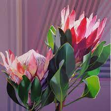 Artist Paul Blomkamp Protea 5 The Electric Essence 160 X 160 Cm Acrylic On Canvas The Very Secret Of Something The Protea Art Art N Craft Flower Beauty