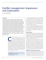 One example of urgent care and emergency care skills is the ability to properly care for and dress a wound. Pdf Conflict Management Importance And Implications