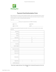 Maybe you would like to learn more about one of these? Free Holiday Inn Credit Card Authorization Form Pdf Eforms